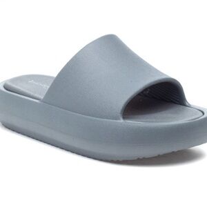 Women's Grey Slide Sandals
